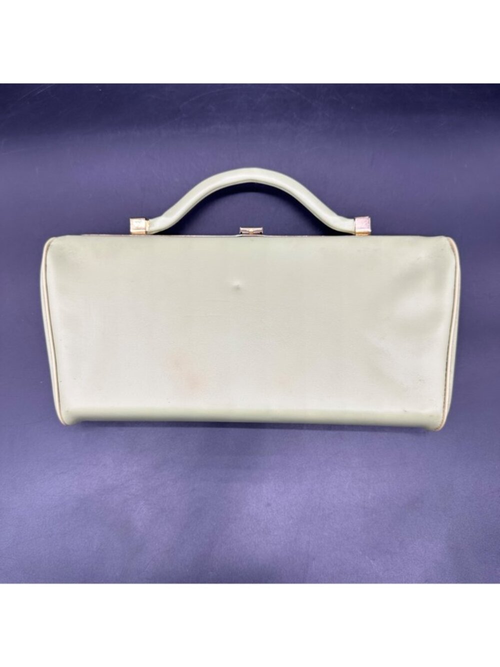 Vintage Green Clutch Purse Handbag Mid Century Retro Fashion Convertible Handle - Picture 3 of 13